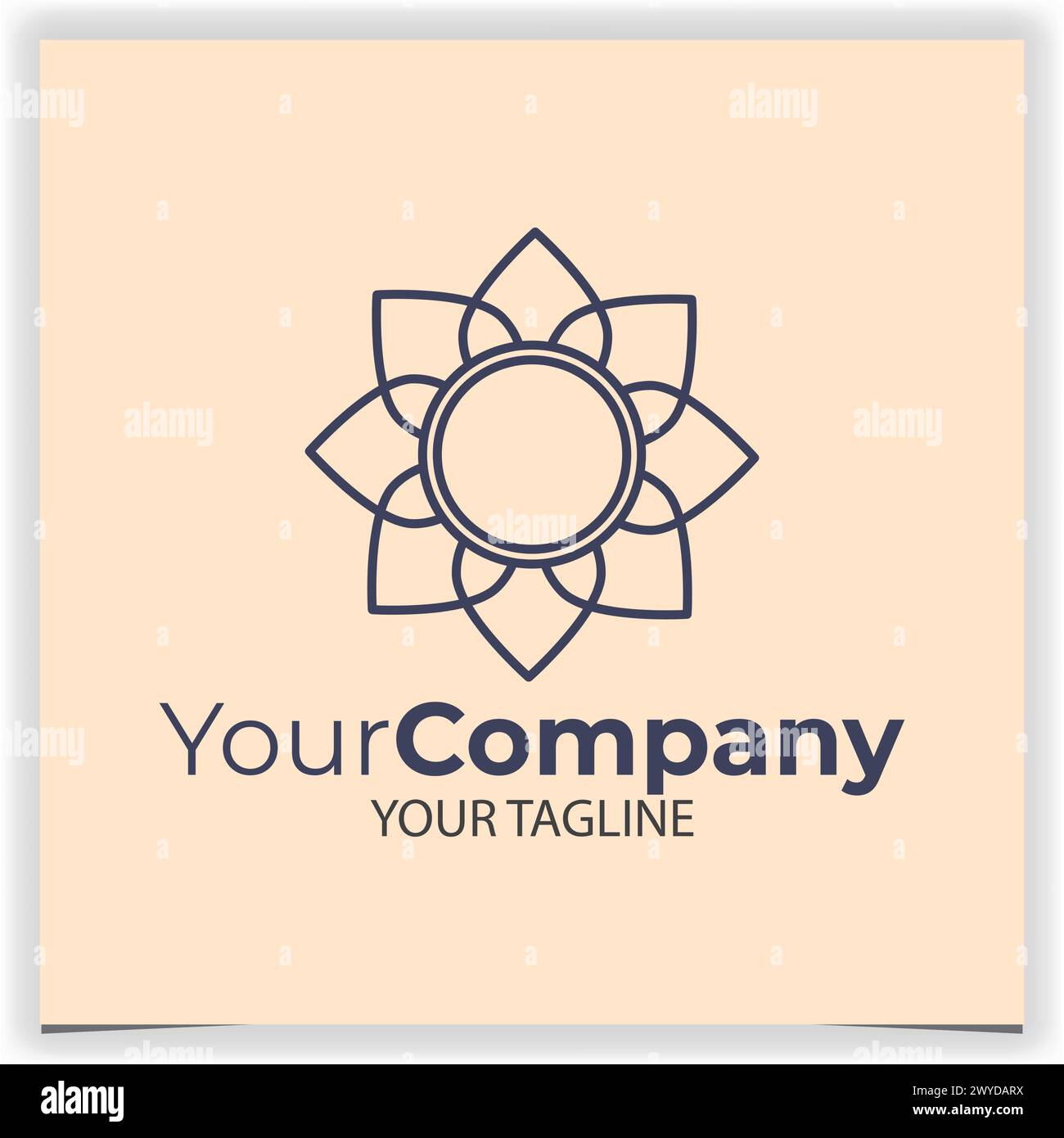 Vector abstract floral logo design template Stock Vector Image & Art ...