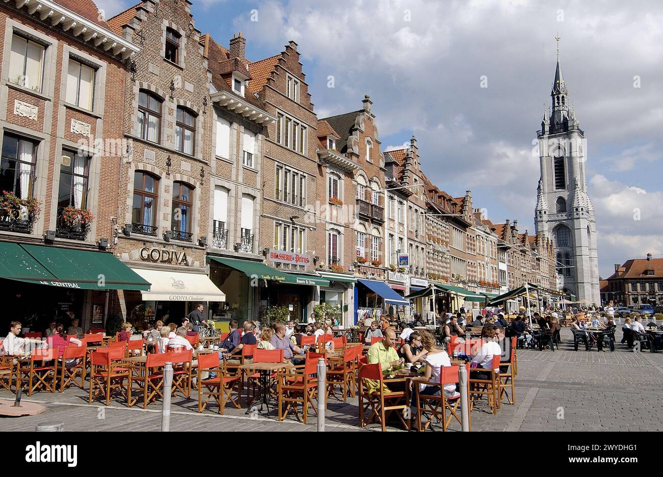 Beffroi (´belfry´) tower in the Grand Place. Tournai. Hainaut, Belgium. Stock Photo