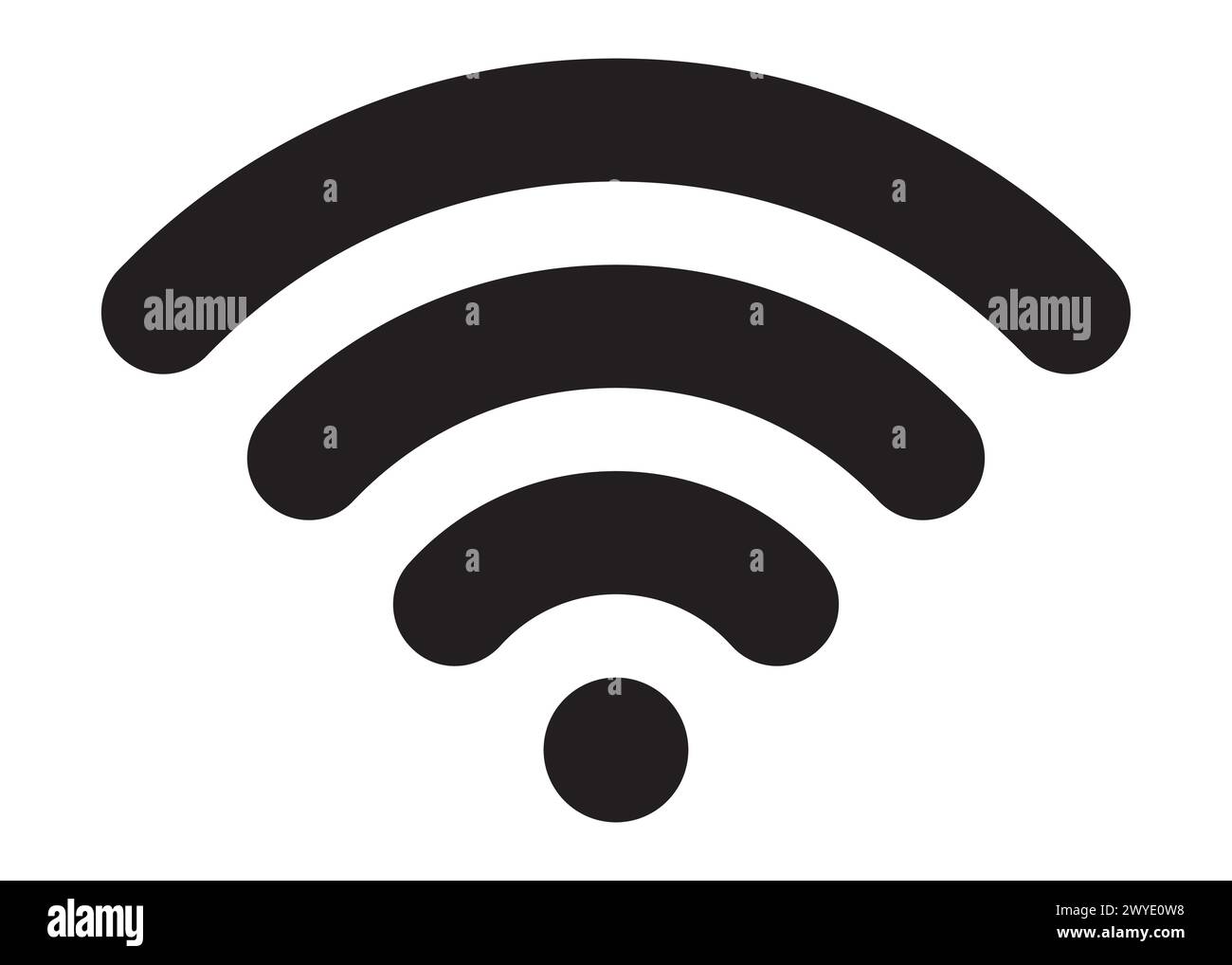 Wi-Fi sign icon. Network signal symbol. Vector illustration Stock