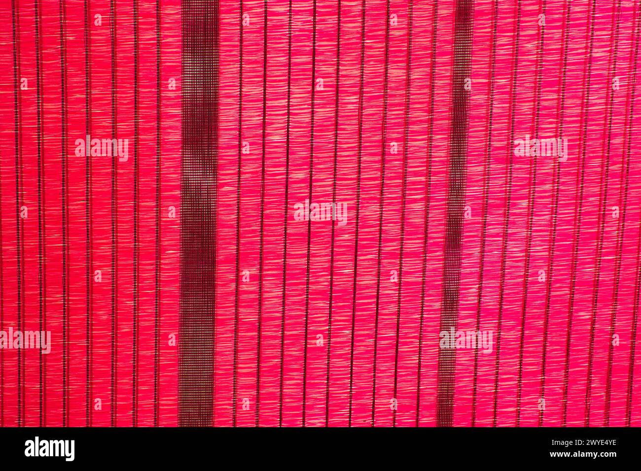 Red color sun shade net bugs pests protecting  prevent agriculture farm  plant field Stock Photo