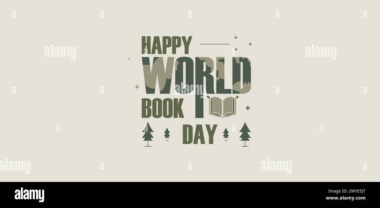 Illustrating Happy World Book Day Stock Vector