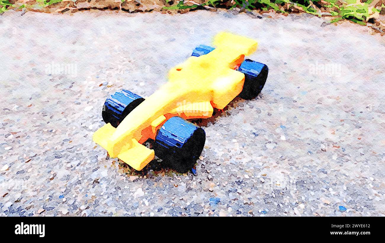 Yellow rally sports car hi-res stock photography and images - Alamy
