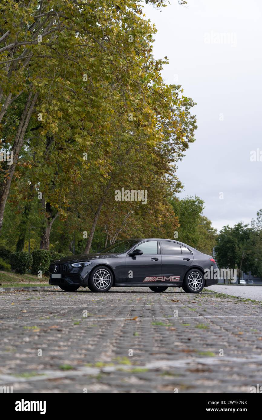 Mercedes AMG C43. The family fast sedan from Mercedes Stock Photo