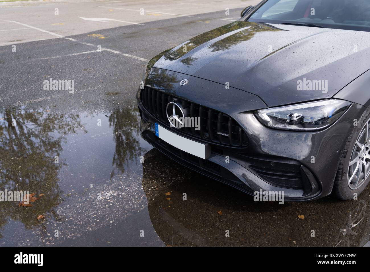 Mercedes AMG C43. The family fast sedan from Mercedes Stock Photo