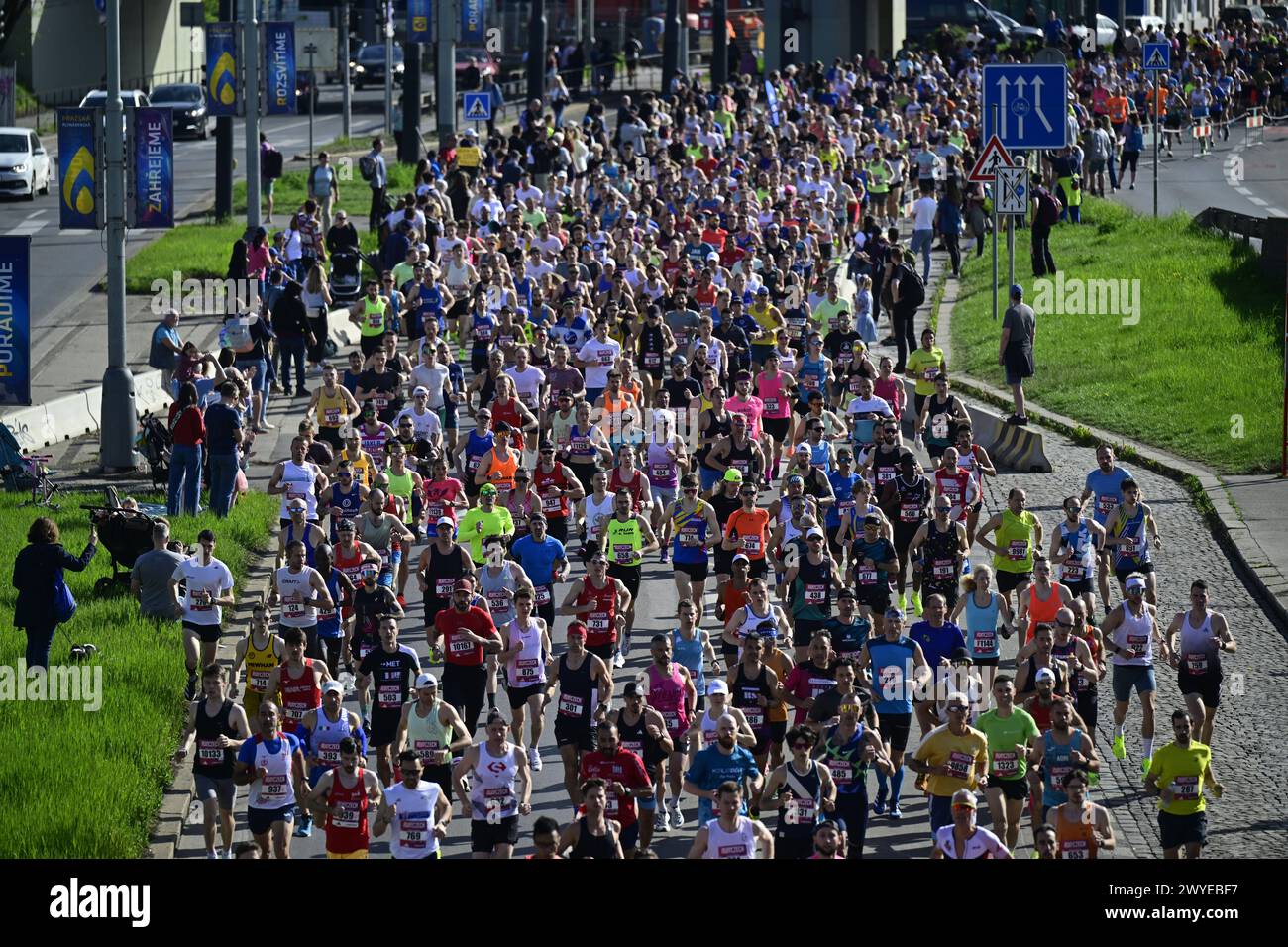 Prague, Czech Republic. 06th Apr, 2024. The Prague Half Marathon 2024 was held in Prague, Czech