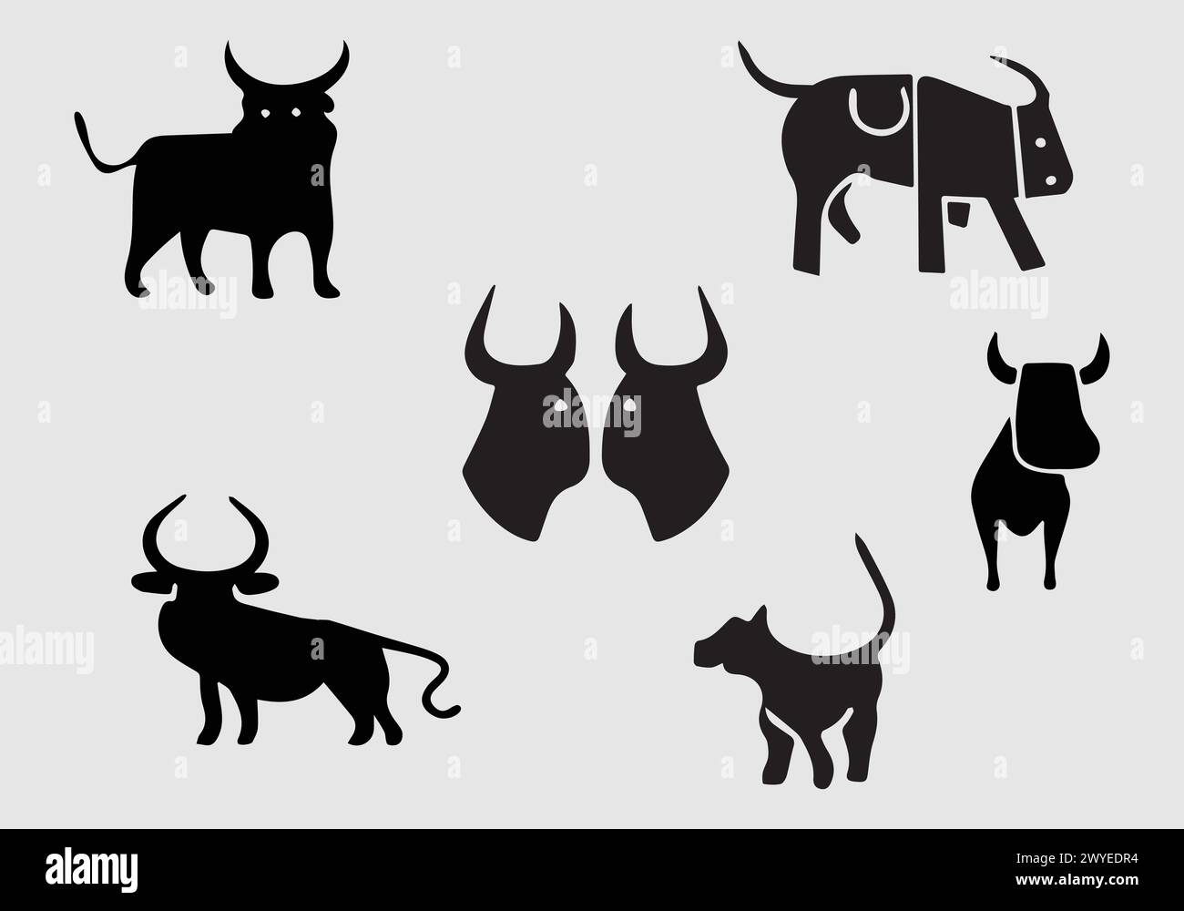 minimal stylish black Bull and Terrier icon illustration design Stock Vector