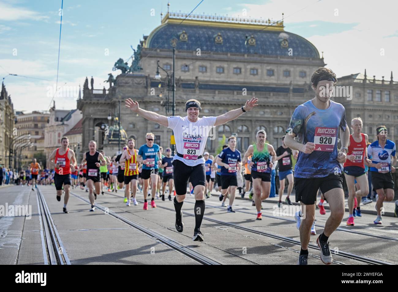 Prague, Czech Republic. 06th Apr, 2024. The Prague Half Marathon 2024 was held in Prague, Czech