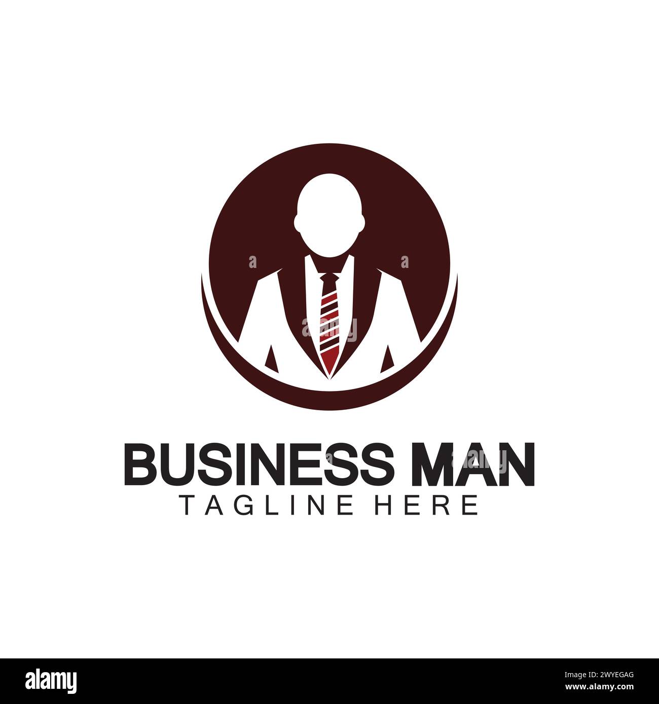 Businessman logo design vector icon illustration Stock Vector