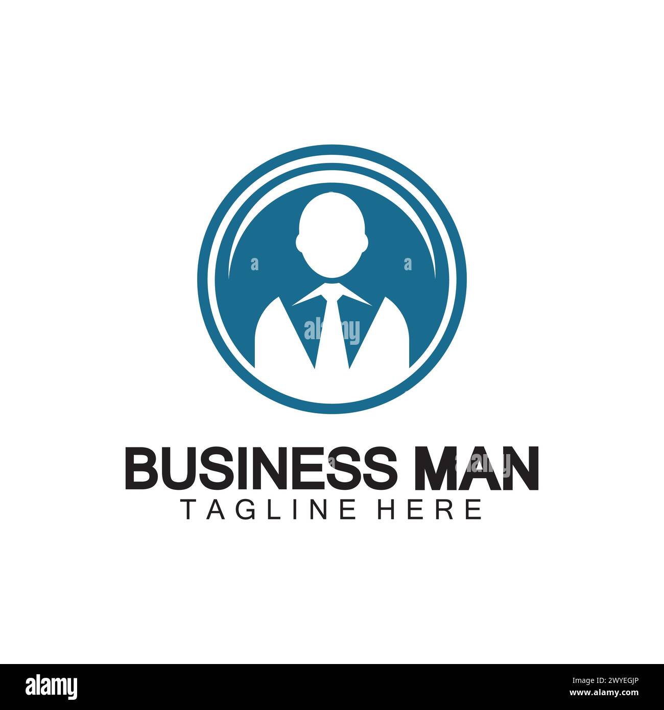 Businessman logo design vector icon illustration Stock Vector