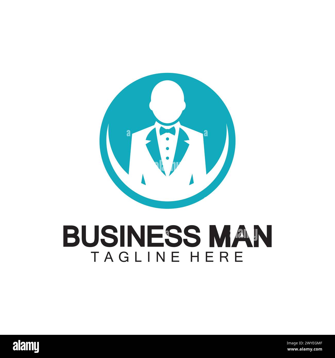 Businessman logo design vector icon illustration Stock Vector