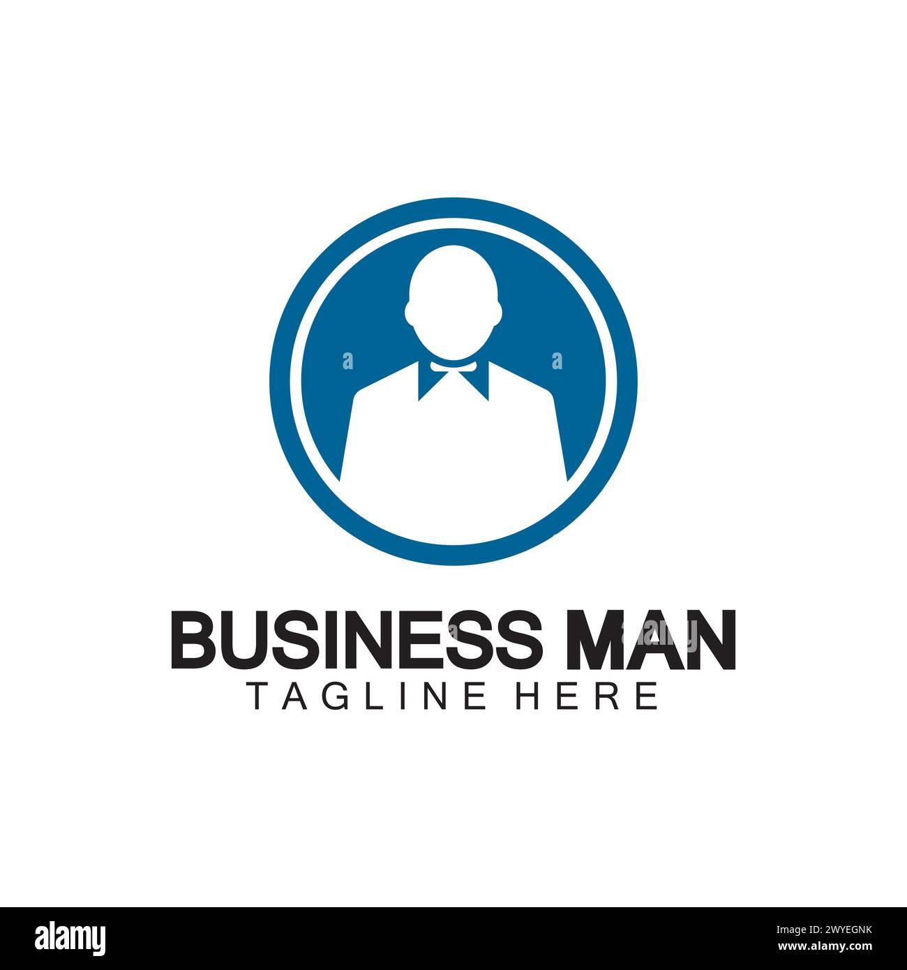 Businessman logo design vector icon illustration Stock Vector