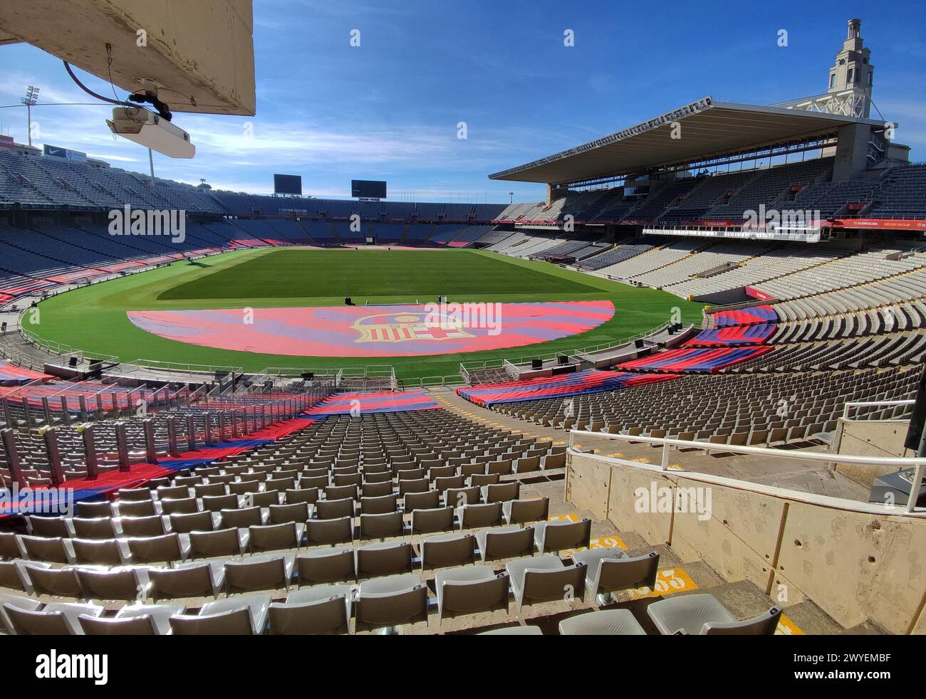 Barcelona: Lluís Companys Olympic Stadium Stock Photo