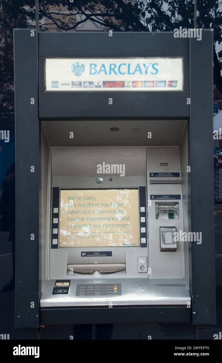 ATM, Barclays Bank, Cheapside, Wood Green High Street,  Wood Green, London Borough of Haringey, Greater London, England, United Kingdom Stock Photo