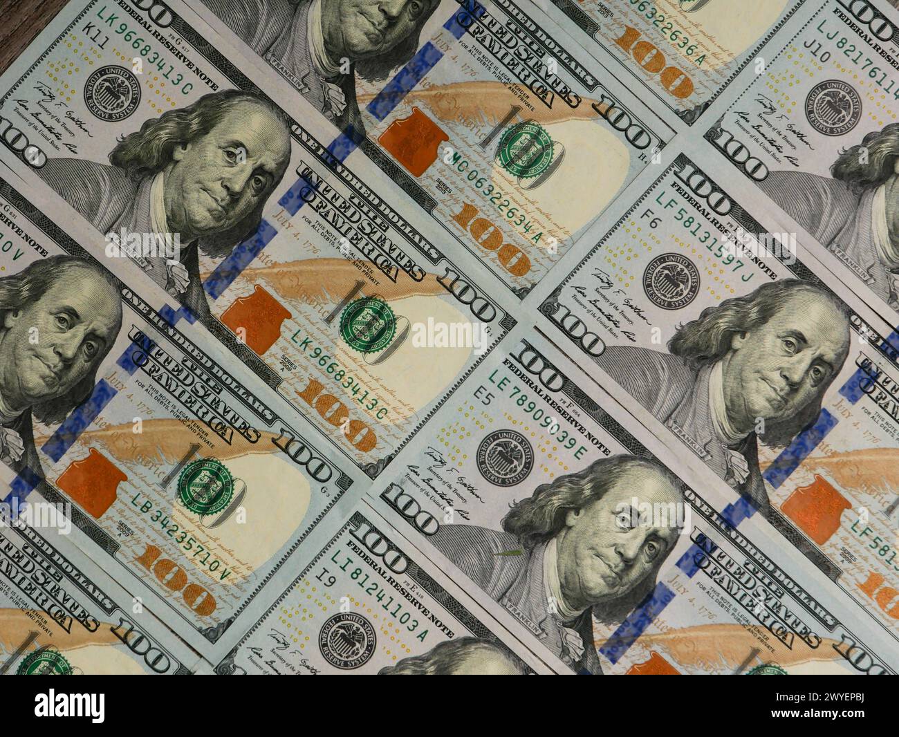 Large 100 dollar bills. Concept of investment, finance Stock Photo - Alamy