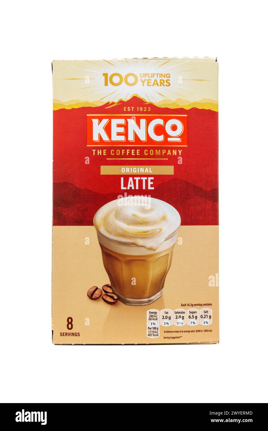 Kenco Latte Instant Coffee Sachets Stock Photo Alamy