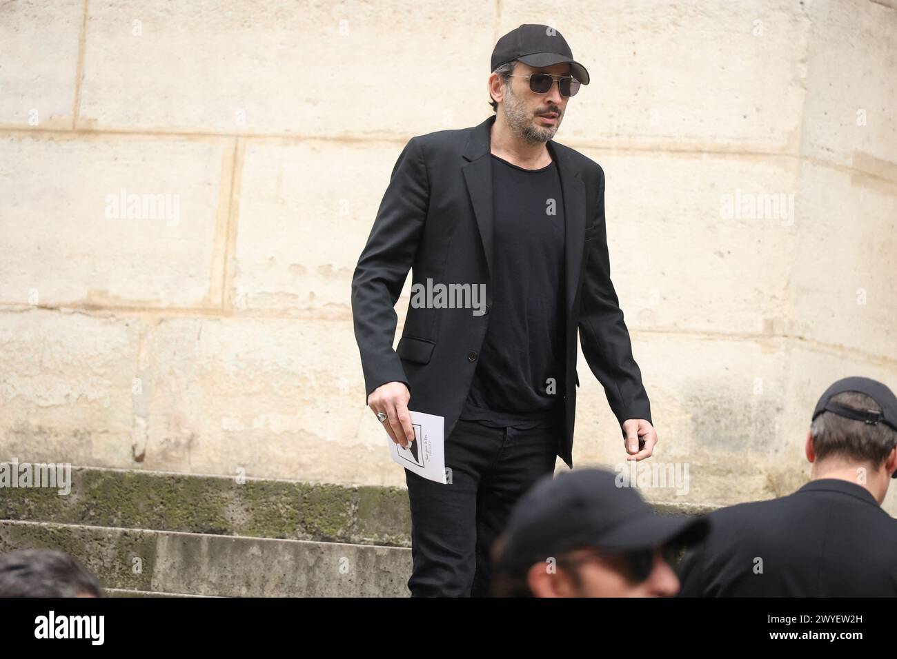 Paris, France. 06th Apr, 2024. Michael Cohen arriving to the funeral ceremony for French businessman Jean-Yves Le Fur at Saint Roch Church in Paris, France on April 6, 2024. Jean-Yves Le Fur, a businessman invested in the world of media, died at the age of 59 due to pancreatic cancer. He was former fiance of Princess Stephanie of Monaco and has a son, Diego with French actress and director Maiwenn, and was Kate Moss's godfather at her wedding to Jamie Hince. Photo by Jerome Domine/ABACAPRESS.COM Credit: Abaca Press/Alamy Live News Stock Photo