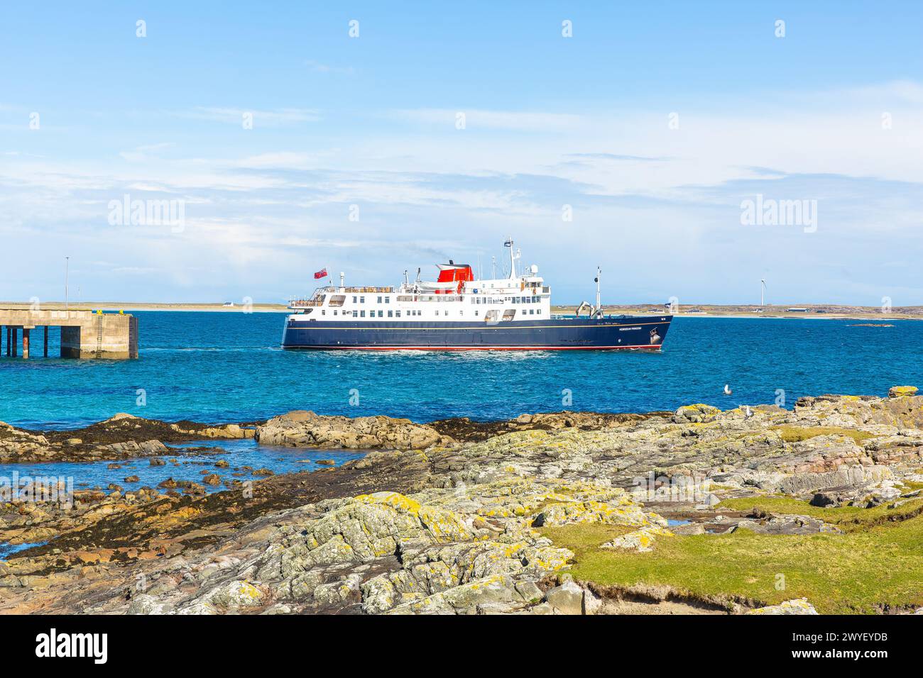 Scarinish, Tiree, Scotland, March 30 2024. Hebridean Princess, small