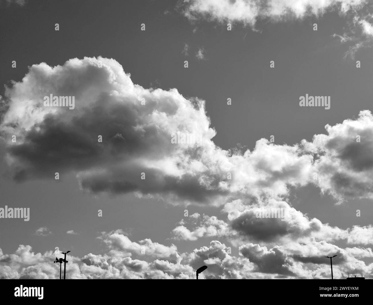 Black and white clouds in the sky background Stock Photo - Alamy