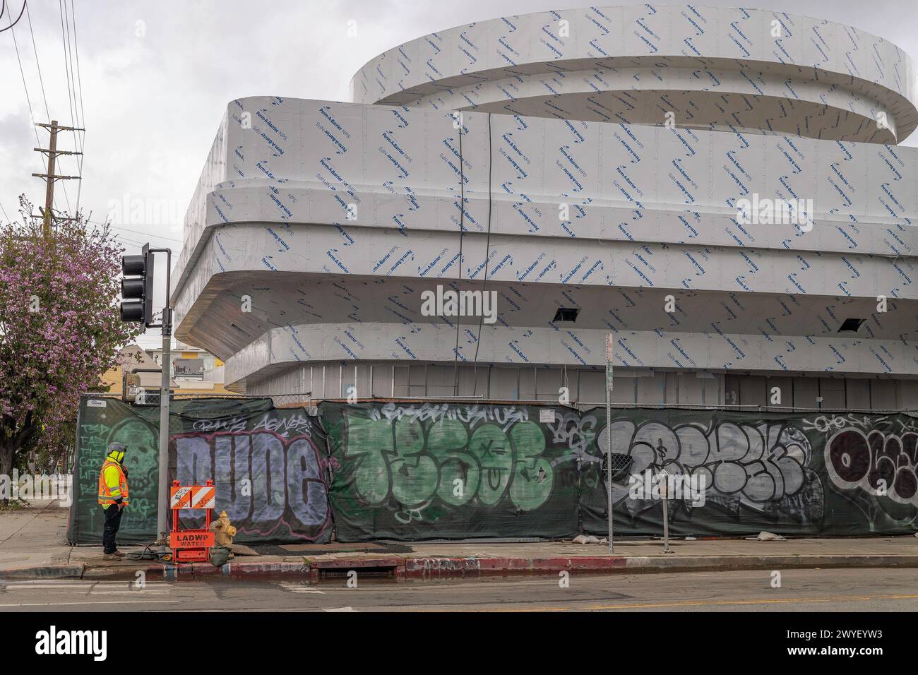 Los Angeles, CA, USA April, 5, 2024 Construction of Tesla’s
