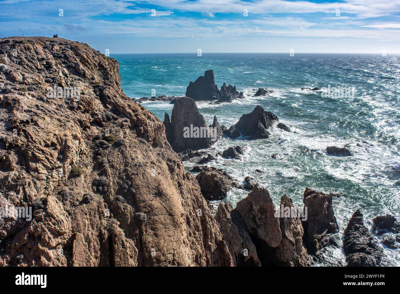 Dramatic rocky cliffs rise above hi-res stock photography and images ...
