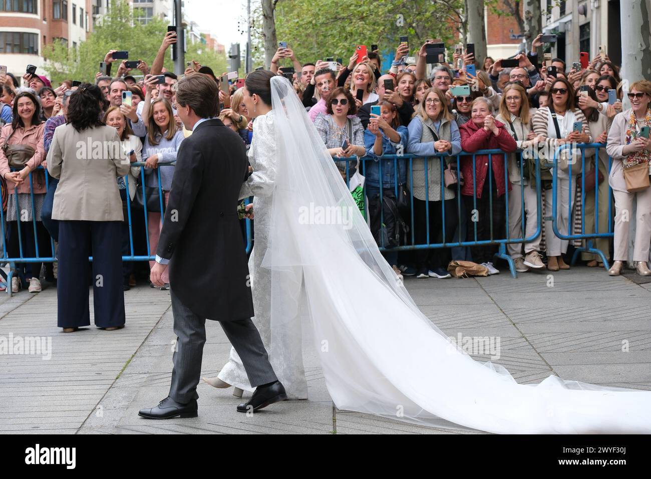 Jose Luis Martinez-Almeida during the wedding of Jose Luis Martinez-Almeida with Teresa Urquijo, at the San Francisco de Borja parish, April 6, 2024, Stock Photo