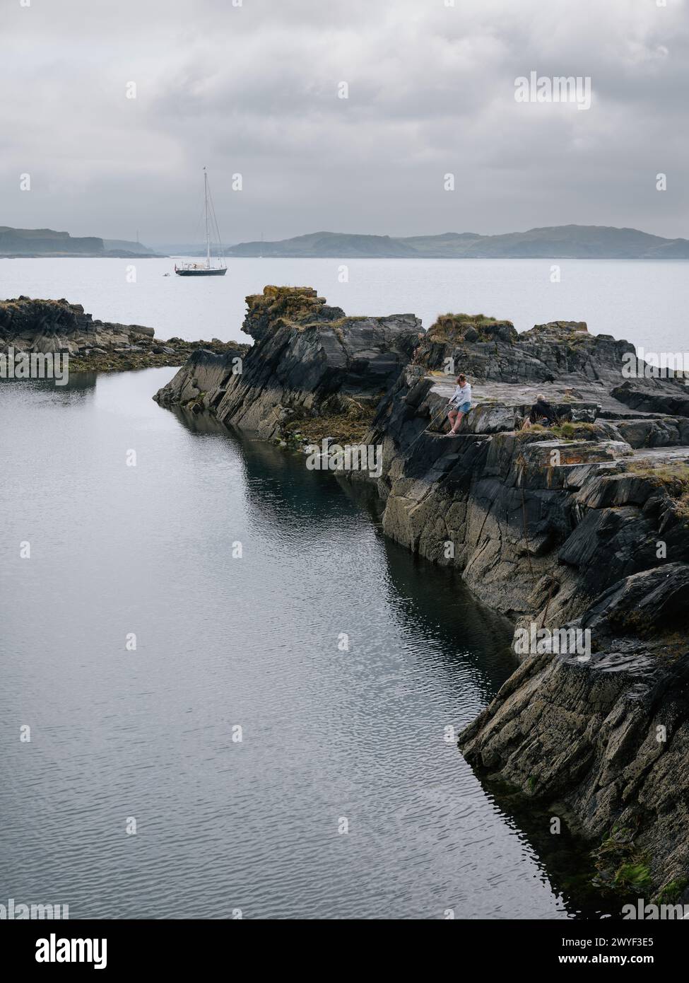 Easdale one of the Slate Islands, in the Firth of Lorn, Argyll and Bute, Scotland UK Stock Photo