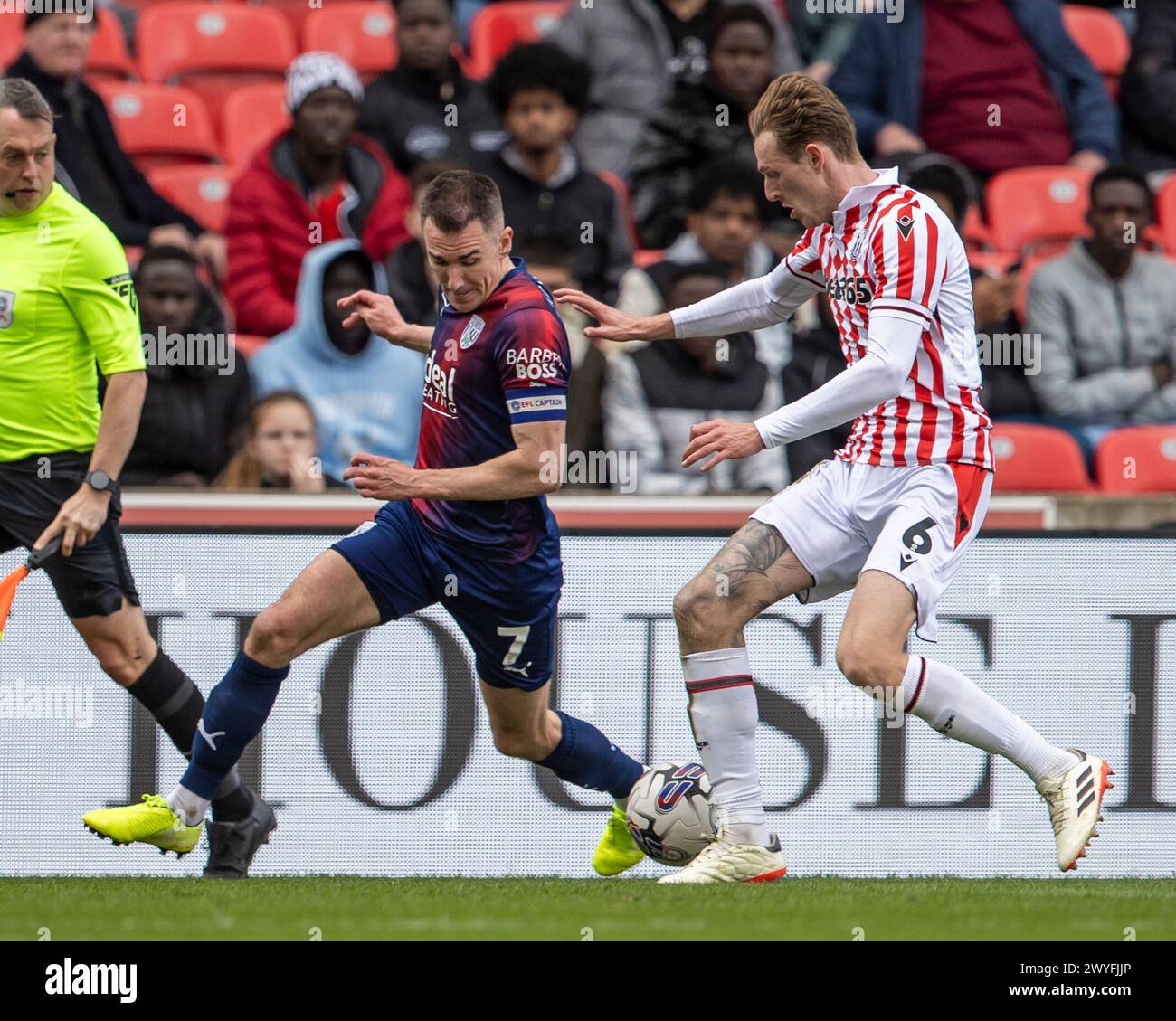 6th April 2024; Bet365 Stadium, Stoke, Staffordshire, England; EFL ...
