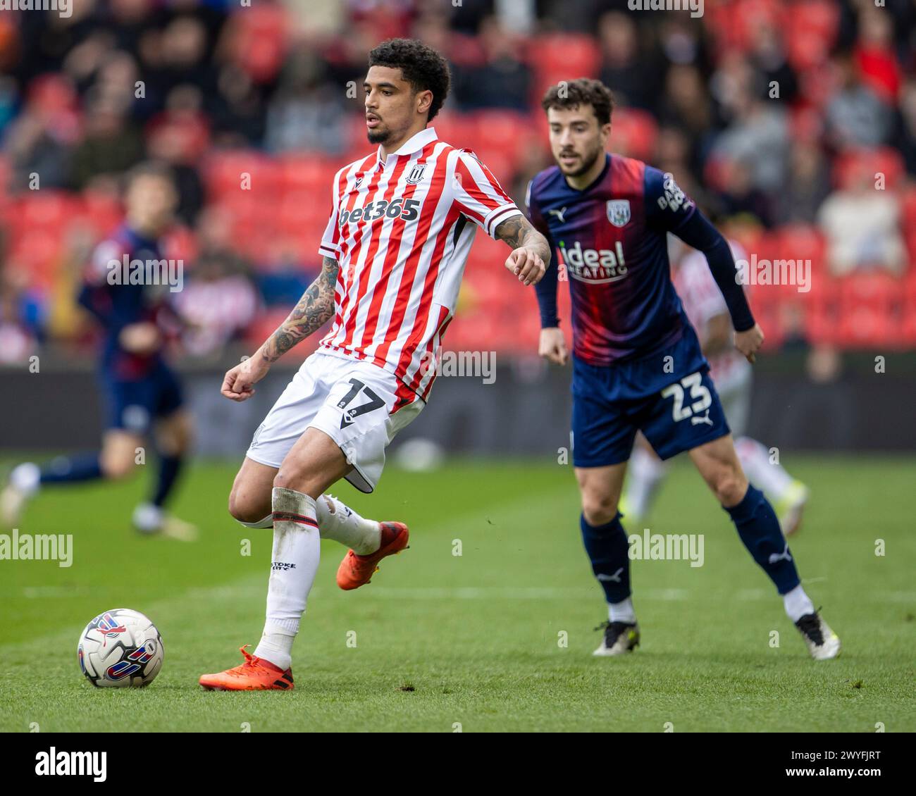 6th April 2024; Bet365 Stadium, Stoke, Staffordshire, England; EFL ...