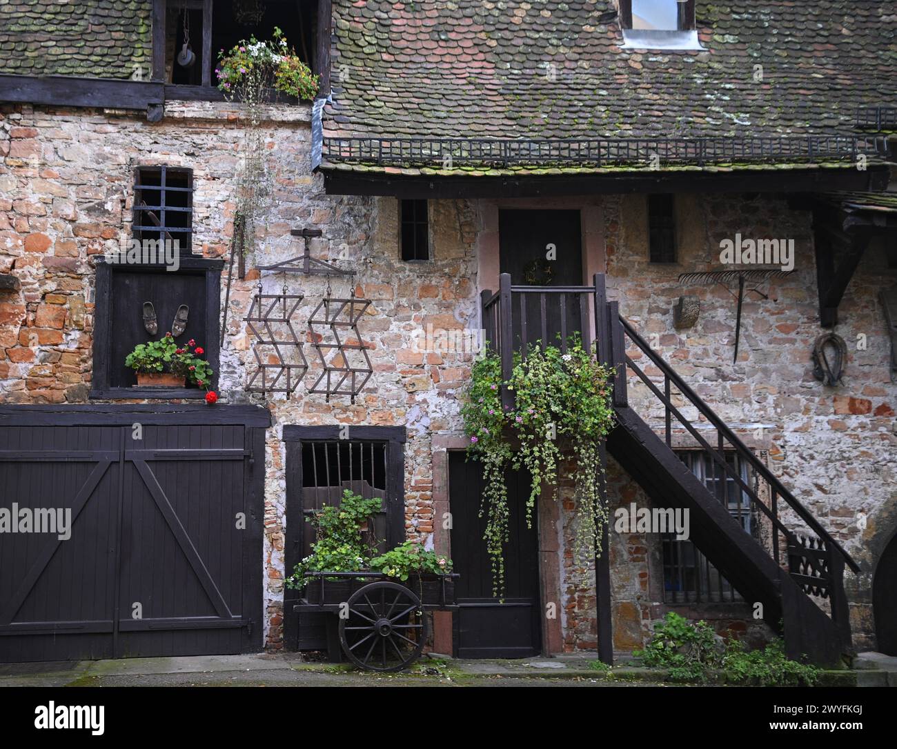 Colmar Rural Antique rural farmhouse in Colmar, Alsace France Stock Photo - Alamy