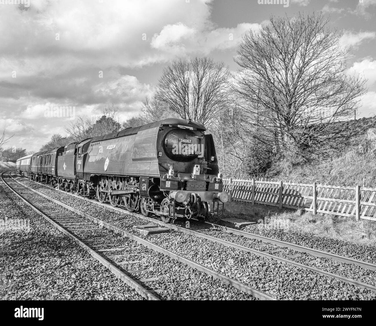diesel-was-at-the-rear-of-tangmere-13-4-24-black-and-white-stock-photos