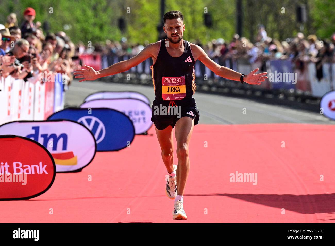 Prague, Czech Republic. 06th Apr, 2024. The Prague Half Marathon 2024 was held in Prague, Czech
