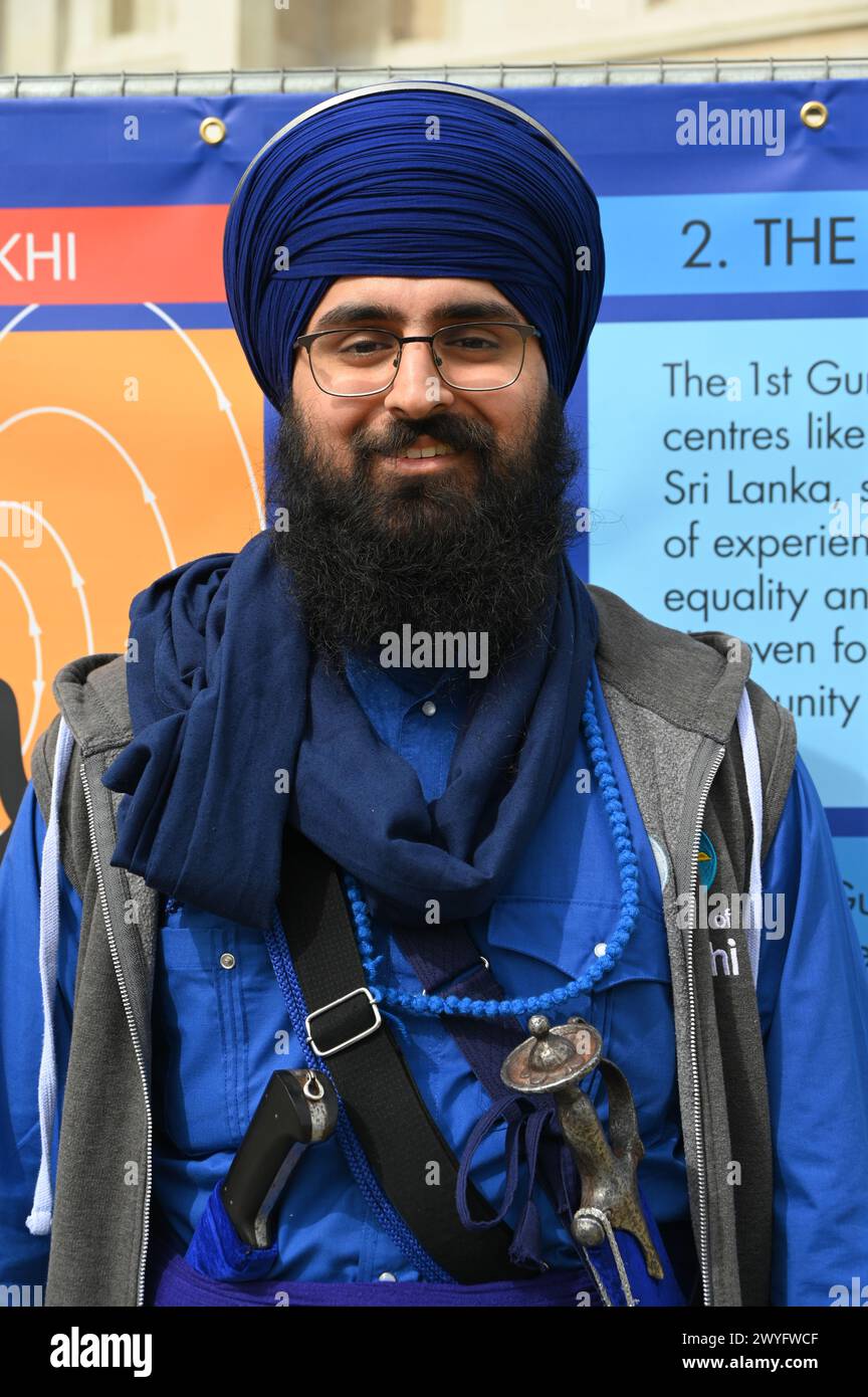 London, UK. 6th Apr, 2024. Thousands attended the celebration of the Sikh 