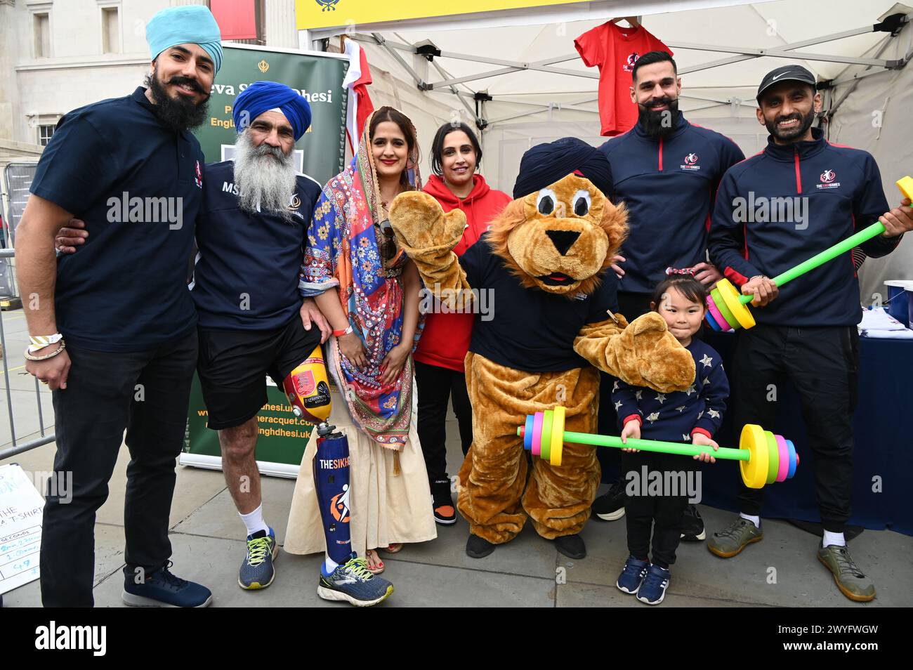 London, UK. 6th Apr, 2024. Sikh Games stall at the Sikh 'Vaisakhi