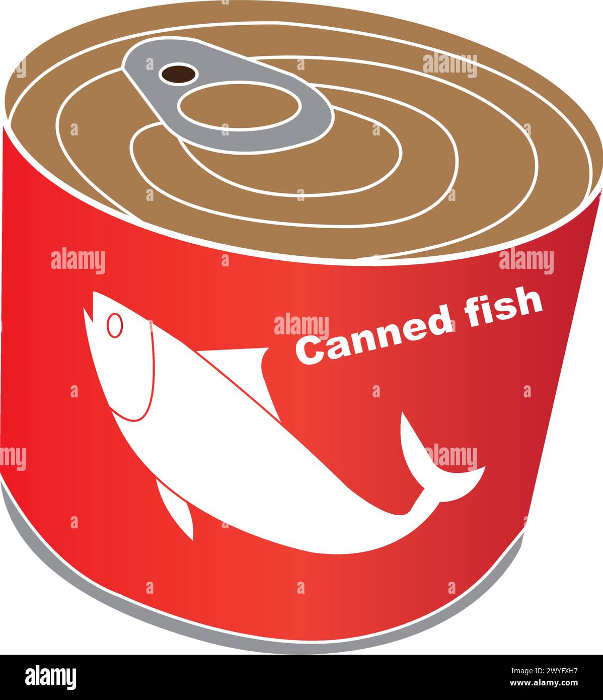 Sardines, canned fish icon vector illustration symbol design Stock