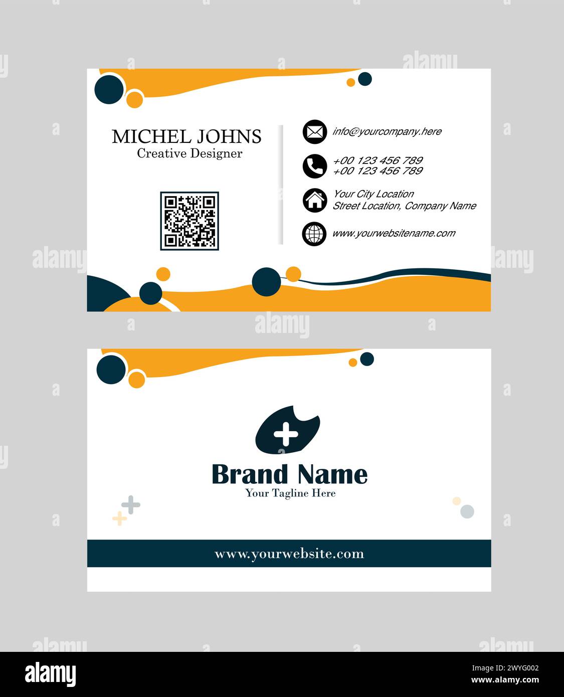Vector modern professional corporate business card template Stock Vector