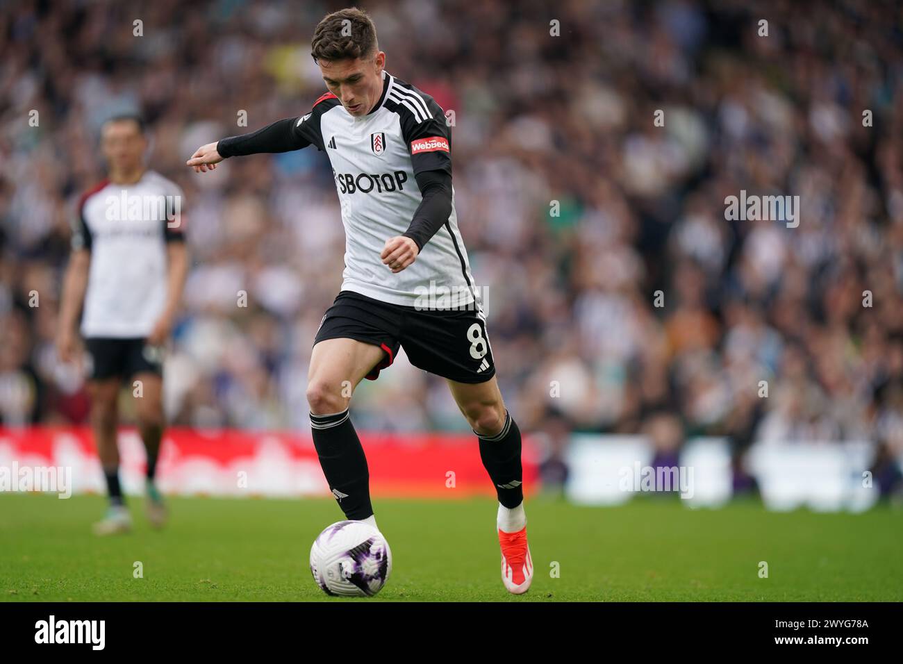 LONDON, ENGLAND - APRIL 6: Harry Wilson of Fulham during the Premier League match between Fulham FC and Newcastle United at Craven Cottage on April 6, 2024 in London, England.(Photo by Dylan Hepworth/MB Media) Stock Photo
