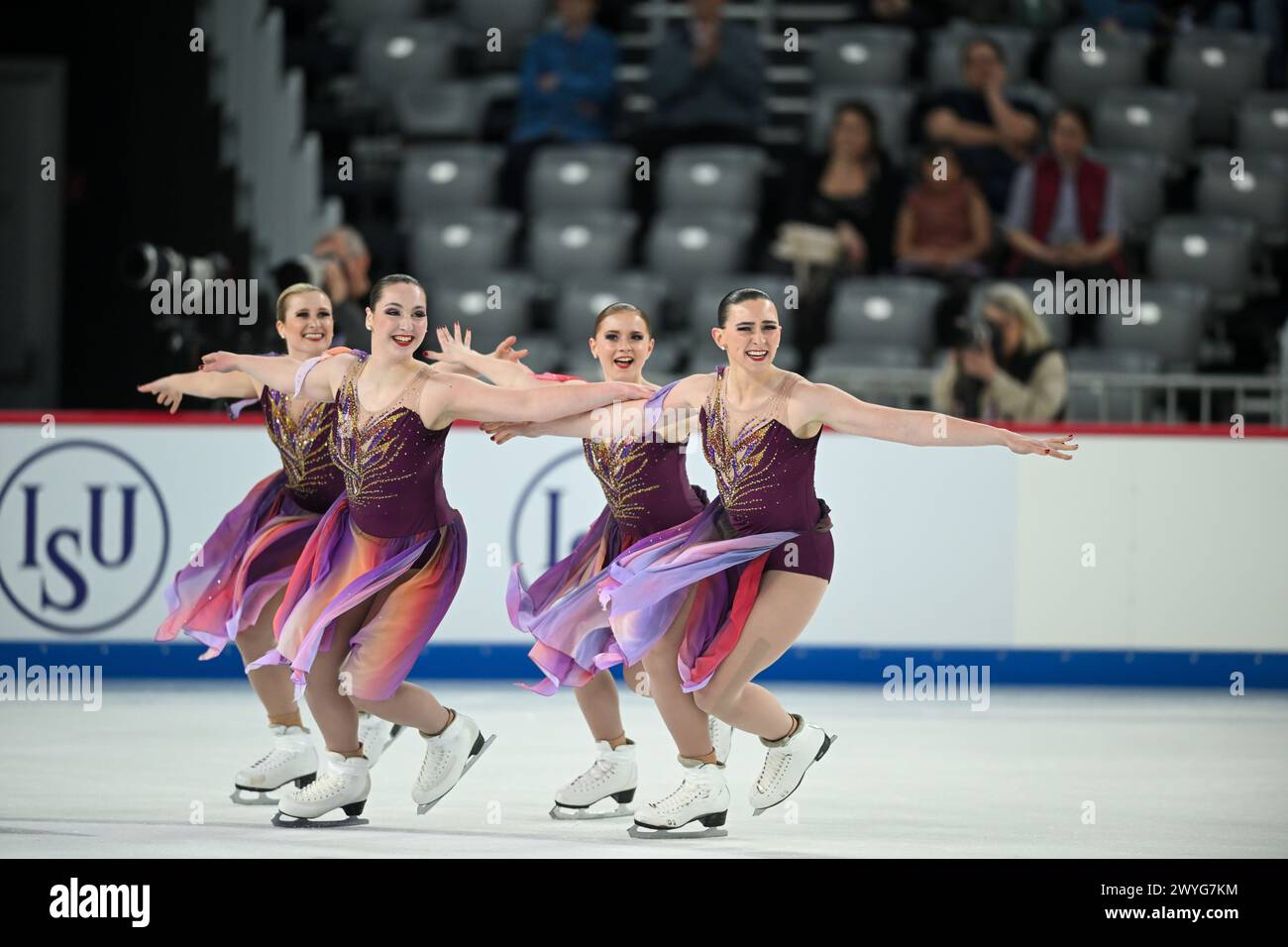Team of USA compete during the ISU World Synchronized Skating Championships Zagreb