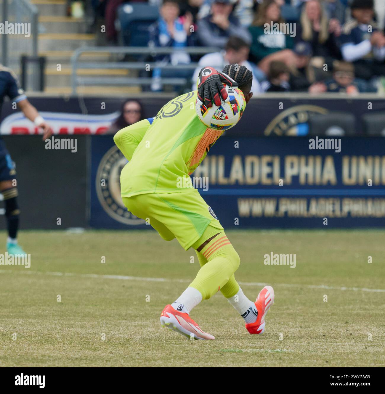 CHESTER, PA, USA - MARCH 30, 2024 - MLS Match between Philadelphia Union and Minnesota United FC at Subaru Park. Stock Photo