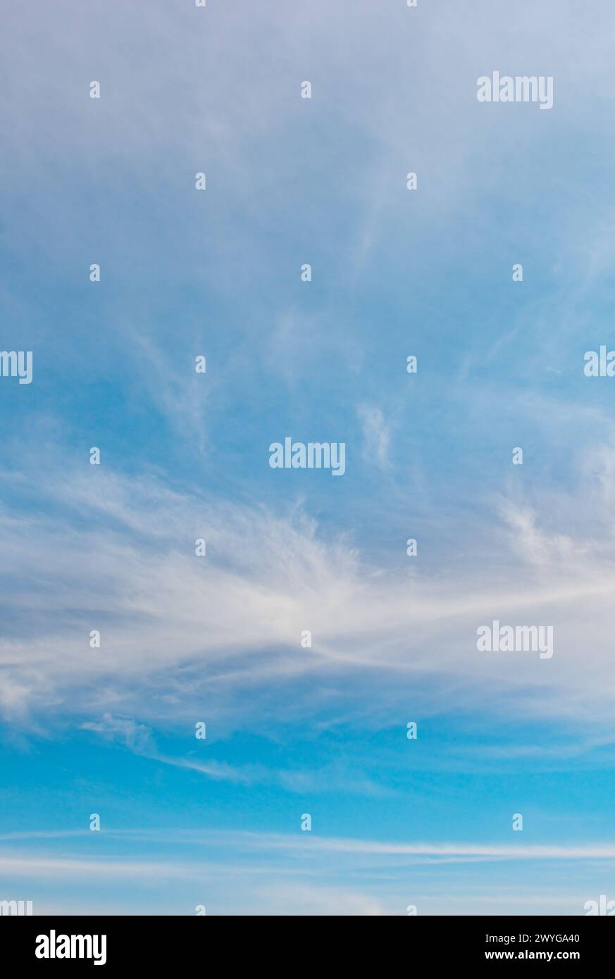 Beautiful white fluffy clouds on a bright blue sky background Stock ...