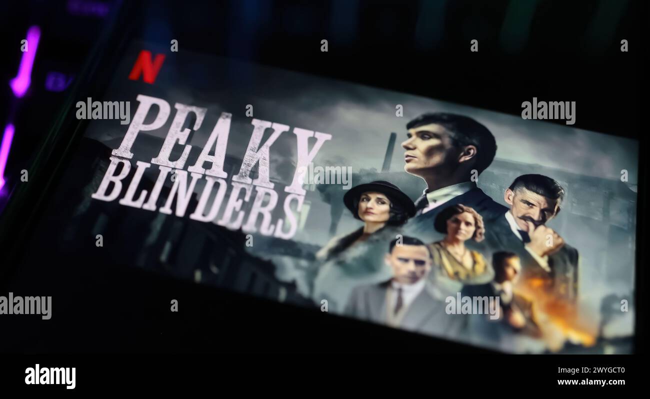 Viersen, Germany April 3. 2024 Netflix series Peaky Blinders cover