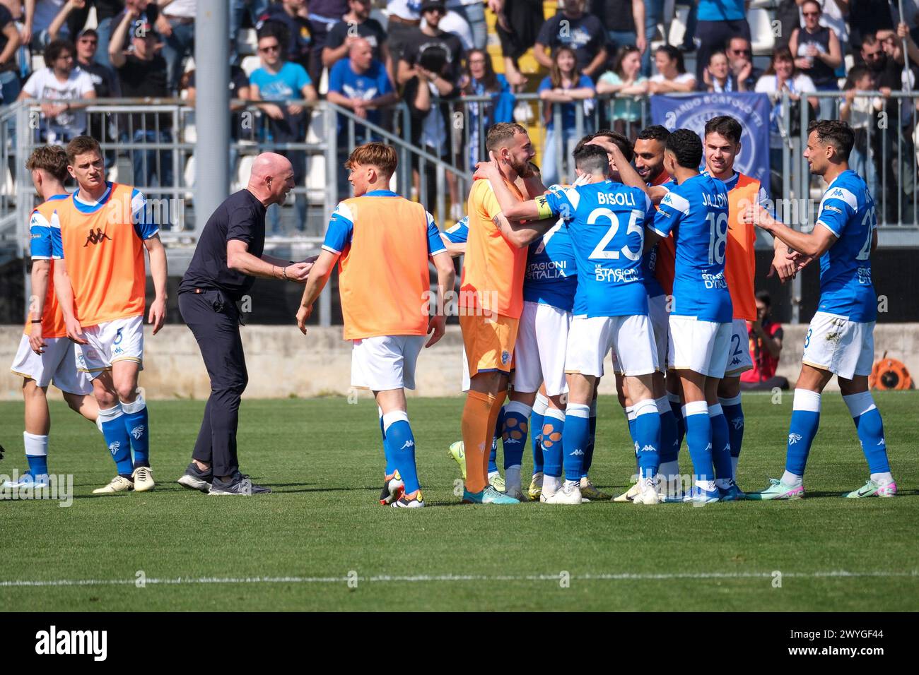 Brescia Calcio FC Team celebrates after scores a goal during the