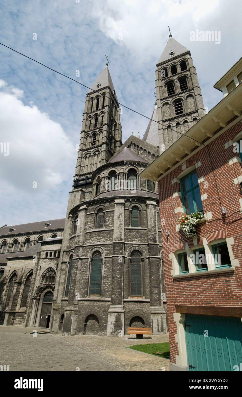 Notre Dame cathedral. Tournai. Hainaut, Belgium. Stock Photo