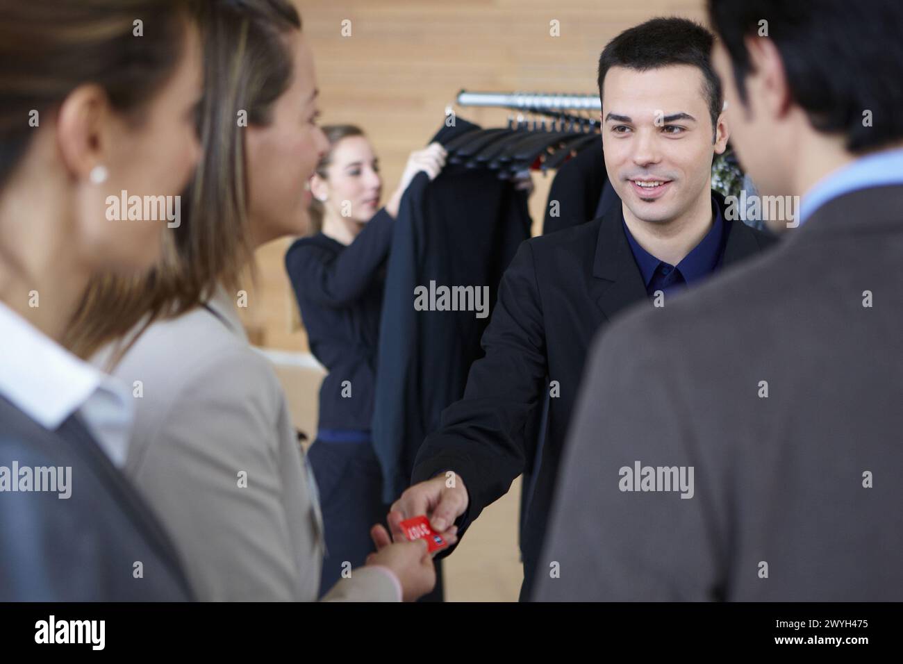 Cloakroom service, convention center, Kursaal Center. San Sebastian, Guipuzcoa, Basque Country, Spain. Stock Photo