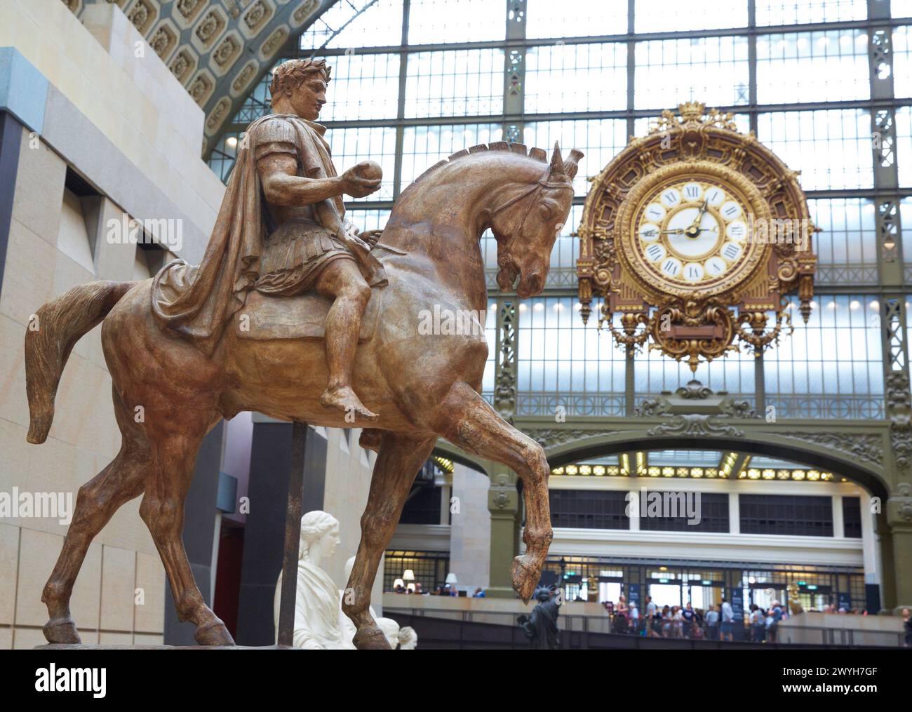 'Napoléon Ier en empereur romain' sculpture by Antoine-Louis Barye. Musée d'Orsay. Orsay Museum. Paris. France. Stock Photo