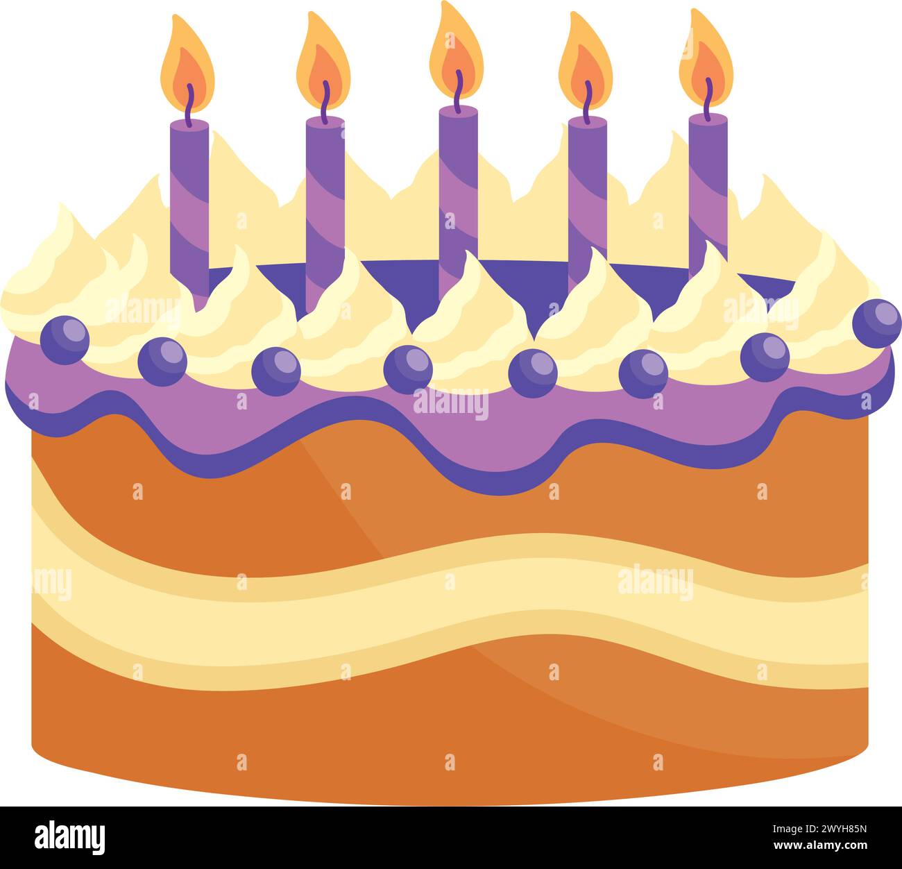 birthday cake delicious Stock Vector Image & Art - Alamy