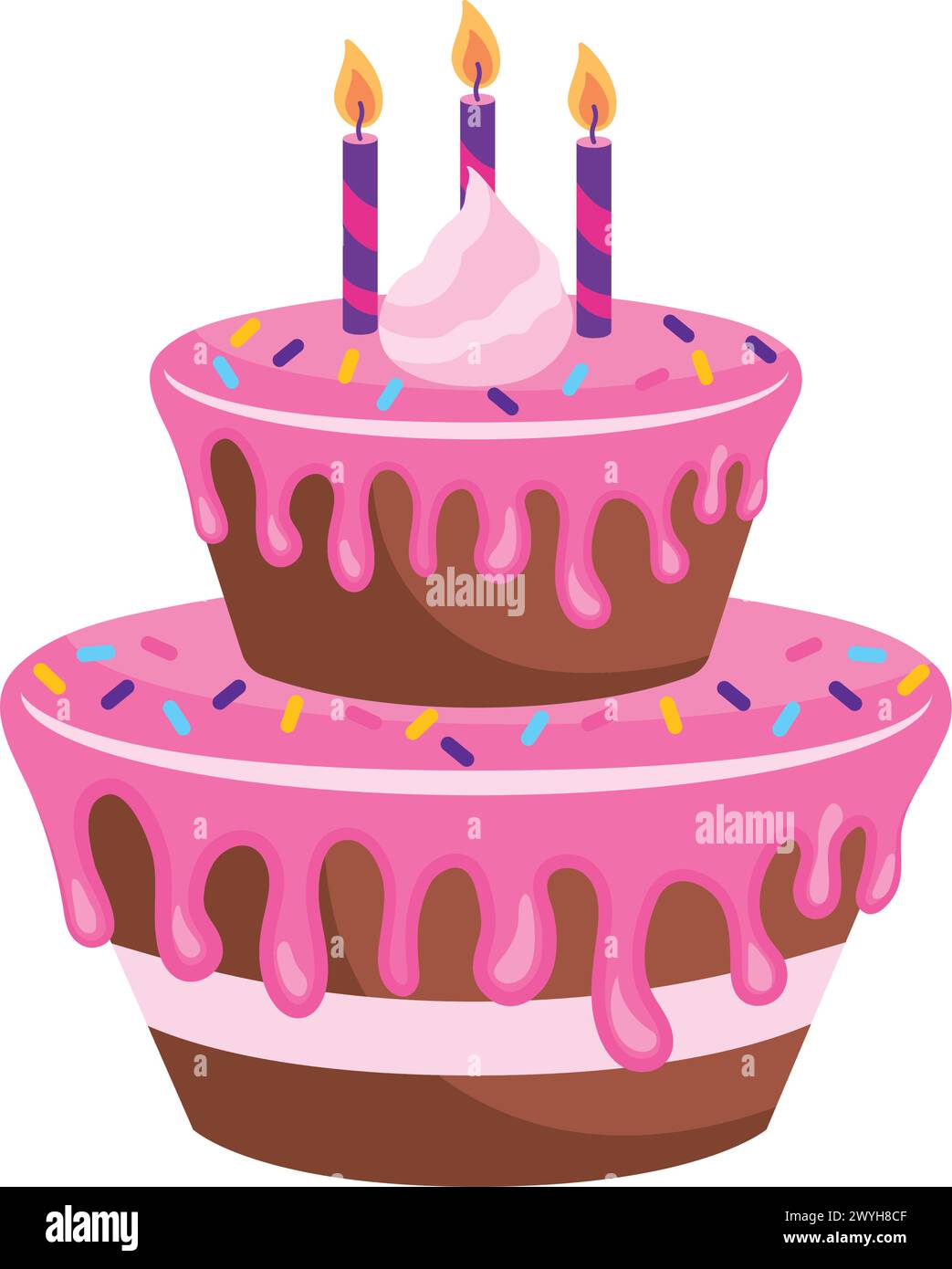 birthday cake celebration Stock Vector Image & Art - Alamy