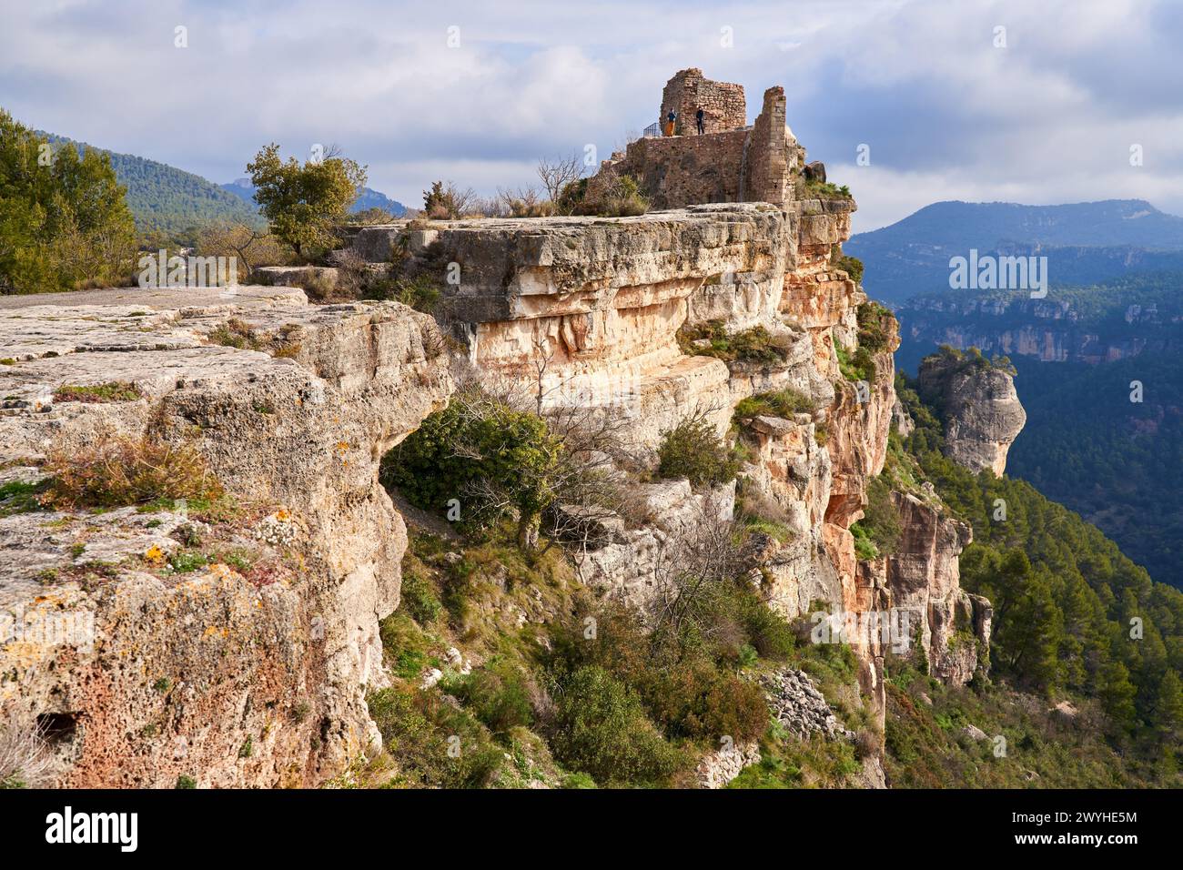 Castell de Siurana, Ciurana de Tarragona village, Tarragona Province, Catalonia, Spain, Europe. Stock Photo