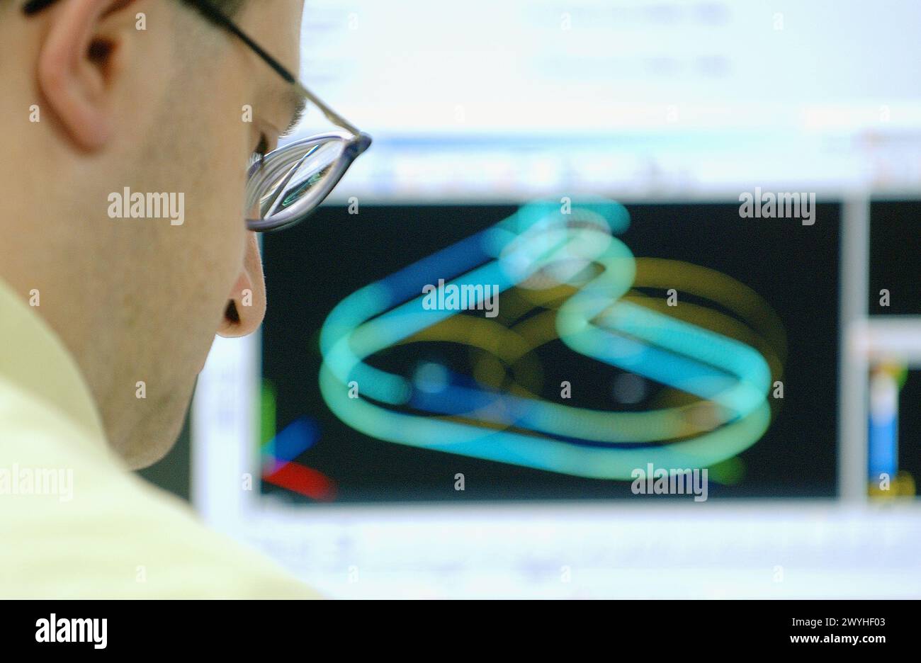 Training. CAD-CAM informatic program. Stock Photo