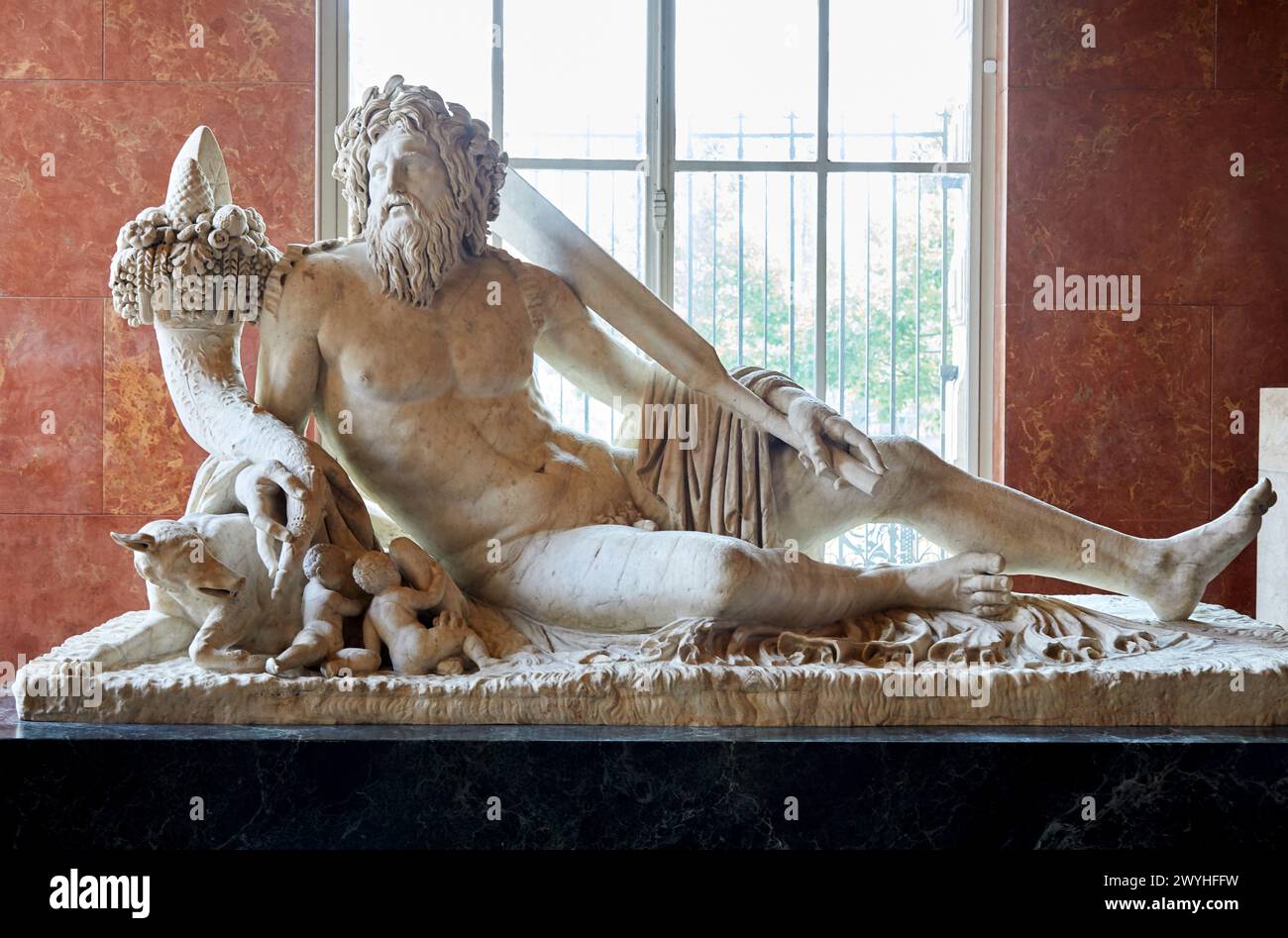 'Le Tibre', Rome, Champ de Mars, près de l'église Santa Maria soprano Minerva, Entre 80 et 140 après -J.-C., Musée du Louvre, Paris, France, Europe. Stock Photo