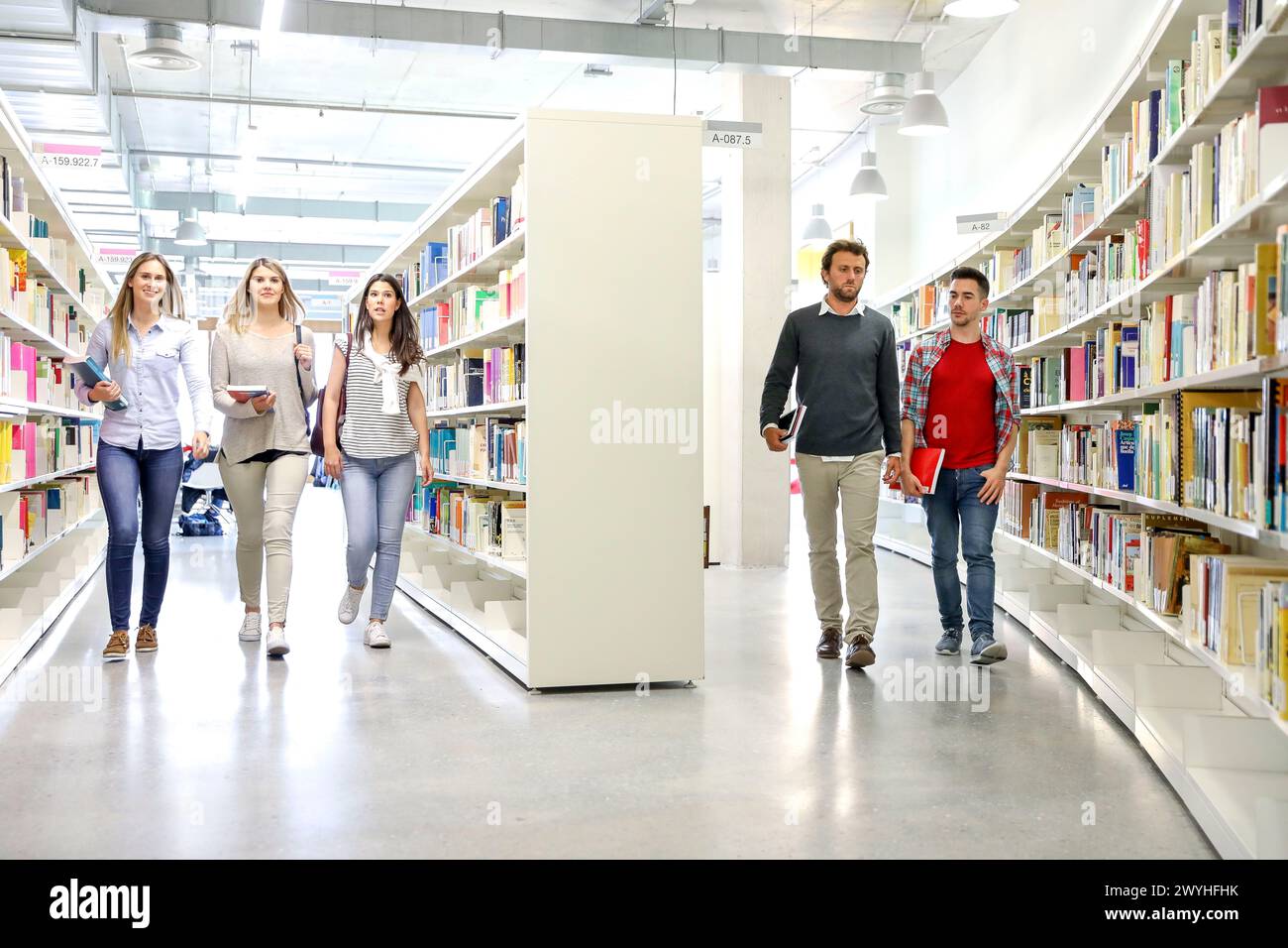Students in the library, University of the Basque Country, Donostia ...